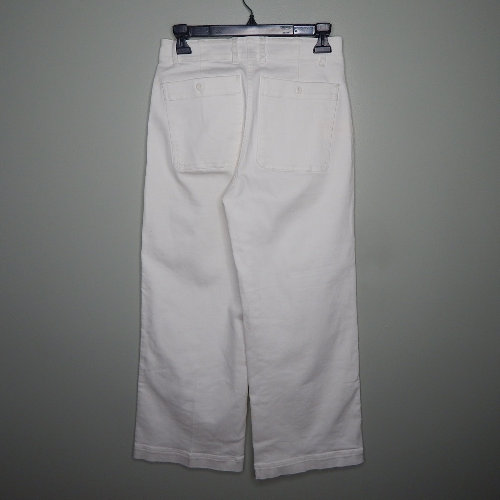 everlane women wide leg crop pants sz 2 white - Picture 5 of 5